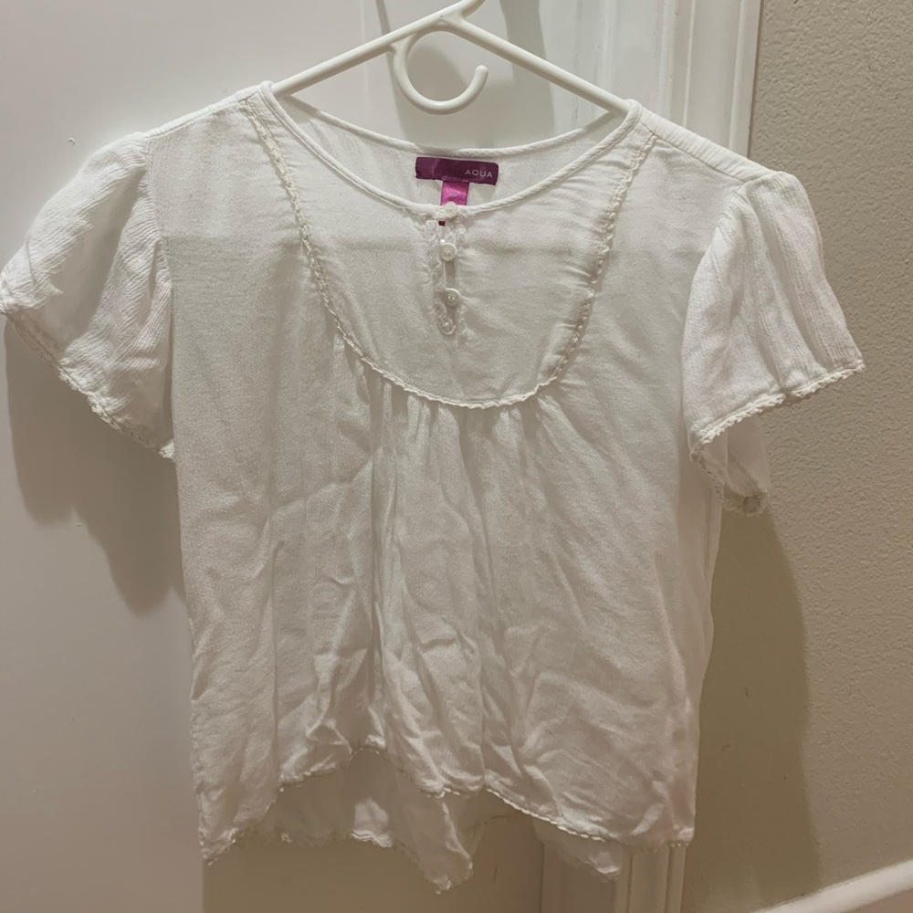 AQUA GIRLS WHITE TOP SIZE SMALL